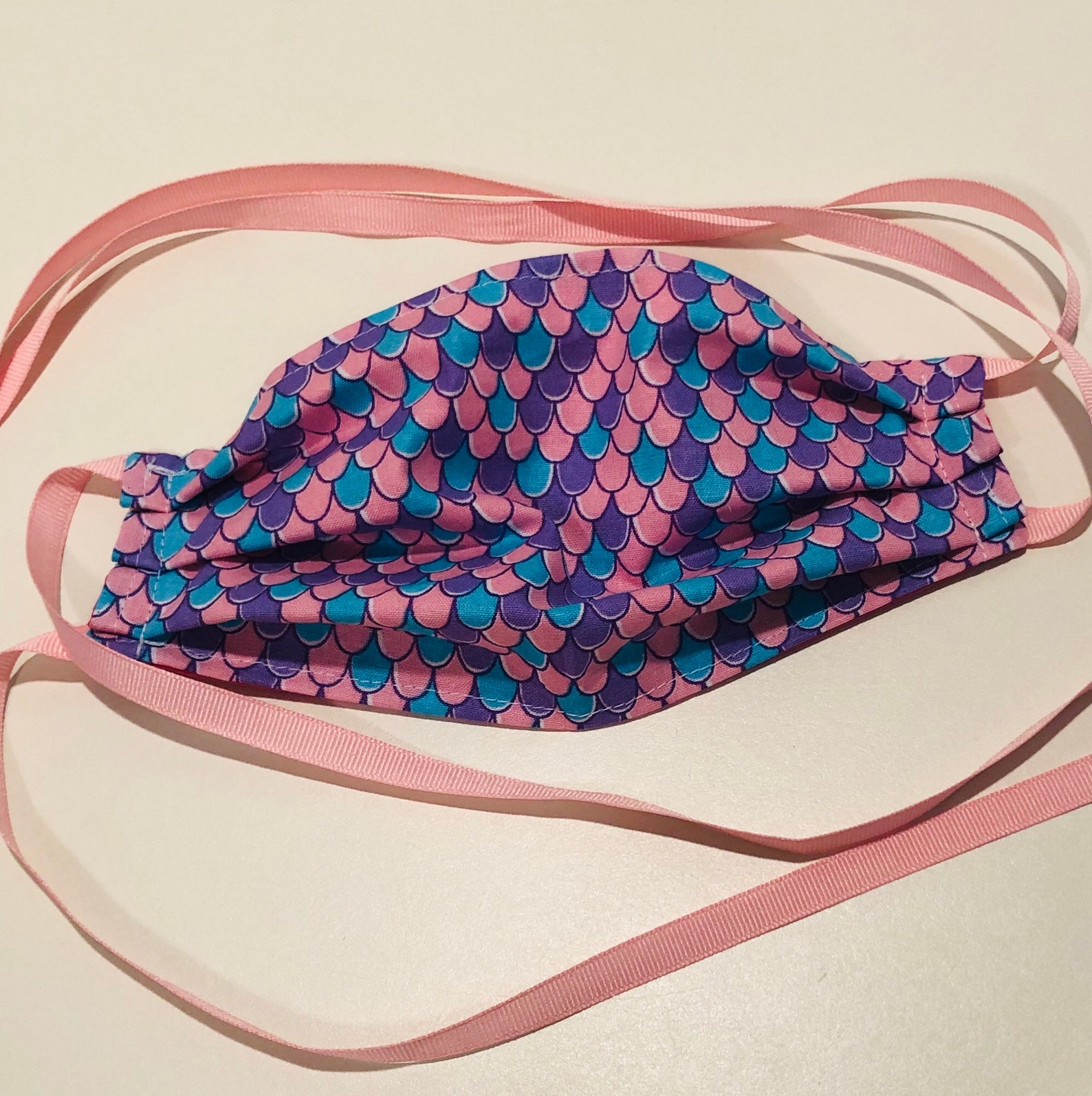 Patterned Mask Pleated Mask Ribbon Tie Face Mask Reusable Etsy