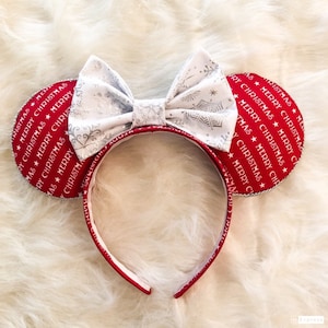 Merry Christmas Ears, Christmas Mouse Ears, Christmas Mickey Ears, Disney Christmas, Disney Gifts, Holiday Mouse Ears, Gifts for Disney Fans