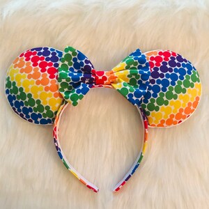 Rainbow Mickey, Disney Rainbow Ears, Disney Pride, Disney Rainbow Disney, Mouse Ears, Colorful Minnie Ears, Gay Pride, Gifts for Her, Him