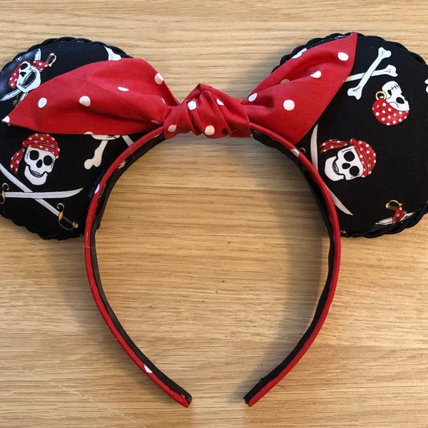 Pirate Mouse Ears, Disney Cruise, Pirate Night, Pirates of the Caribbean, Adventureland, Minnie Mickey Mouse Ears, for Women, for Teen