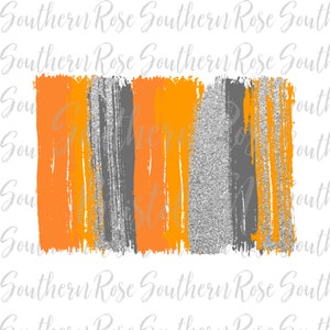 Orange, Smokey Gray, and Silver Brush Stroke Background - Tennessee Vols PNG Sublimation Download