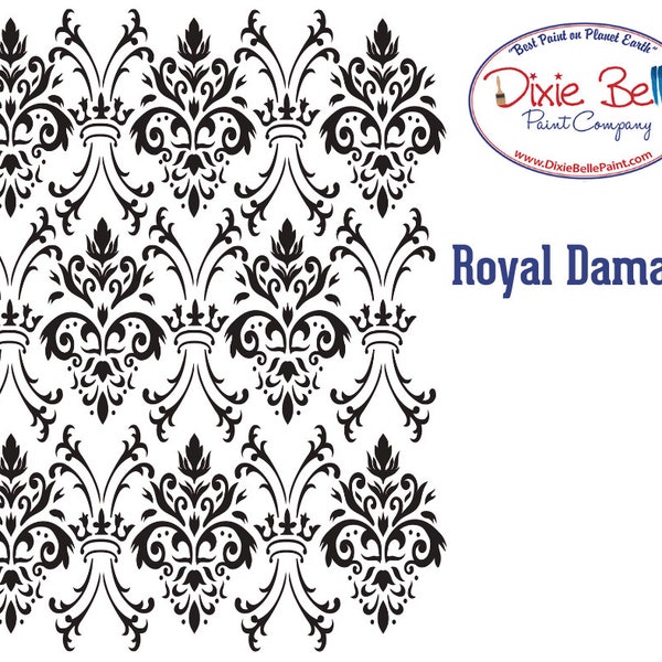 Belles & Whistles Royal Damask Stencil - Dixie Belle