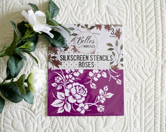 Belles & Whistles Roses Silkscreen Stencil - Dixie Belle