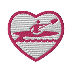 Love Kayaking Embroidered patches