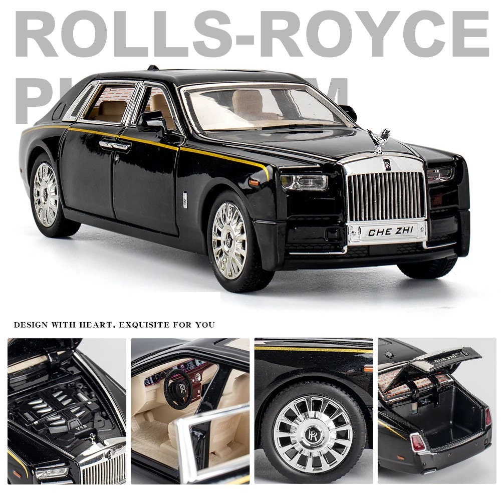 TGRCM-CZ Rolls-Royce Phantom Voiture miniature en alliage de zinc moulé  sous pression avec son et lumière pour enfants, garçon, fille, cadeau  (Noir) CZ24162 : : Jeux et Jouets