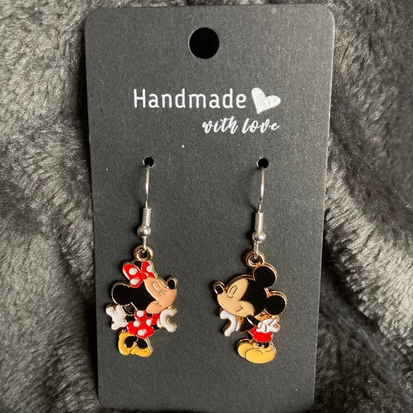 Mickey and Minnie Love Earrings
