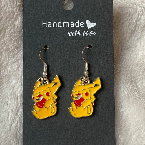 Boucles d’oreilles Pikachu Pomme