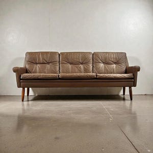 Svend-Skipper | Lounge Sofa | Ledersofa | Dänisch 1960er Jahre
