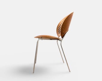 Silla Nanna Ditzel Trinidad, modelo 3298 de Fredericia Furniture, silla de comedor apilable de estilo danés moderno, 1993.