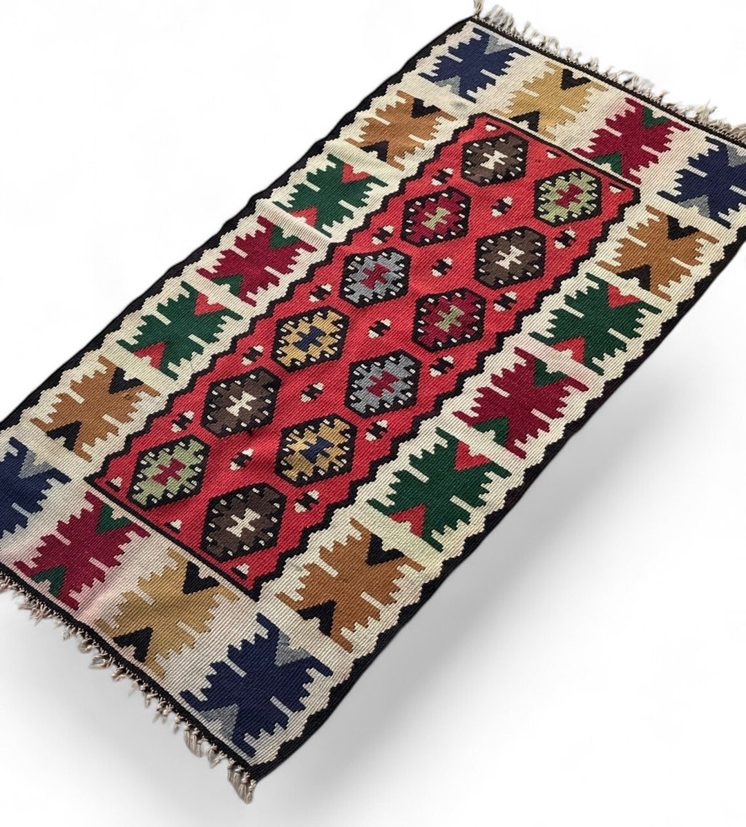 Balkan Rug Pattern Vintage Balkan Rug From Hercegovina | Handwoven Wool Runner | C. 1960s ...