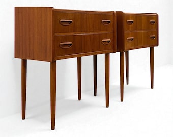 Vintage Danish teak nightsands tables by Edmund Jørgensen, Nakskov, c. 1960s