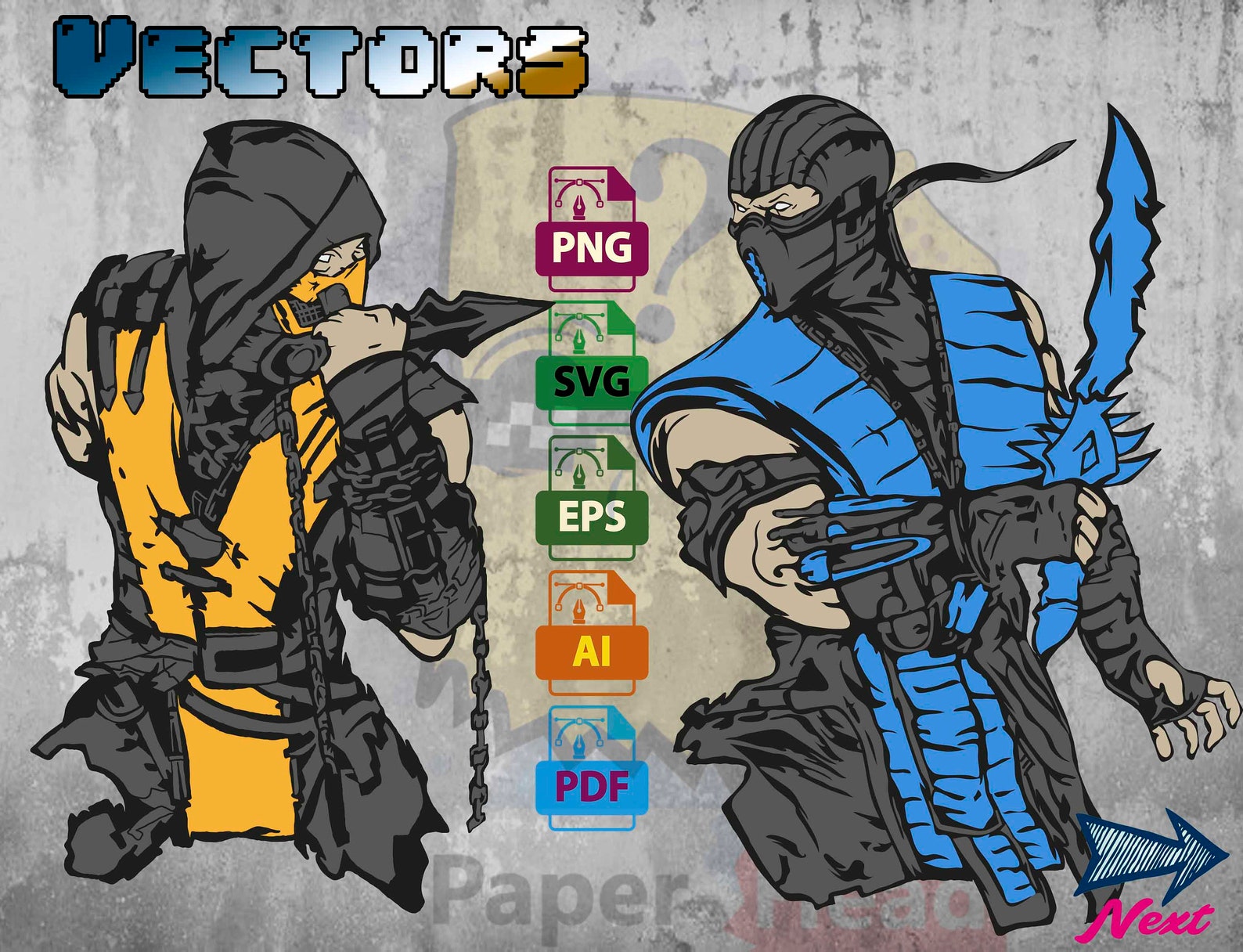 Svg mortal Kombat svg sub zero mortal kombat svg scorpion Etsy