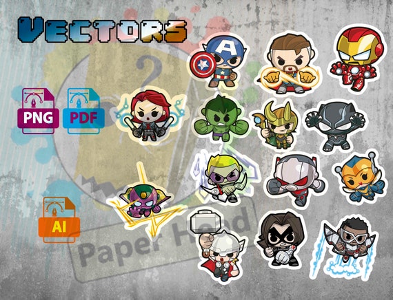 Avengers Chibi Marvelaholic Svg I Love You 3000 Iron Man Etsy