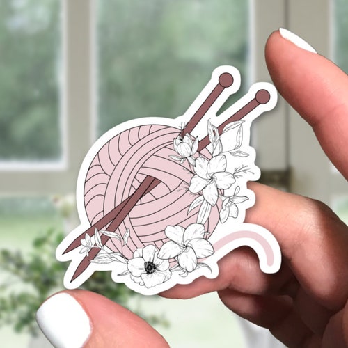 Yarn Love Knitting Sticker Vinyl Sticker for Knitters Laptop Etsy