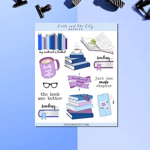 Book Lover Sticker Sheet: Bibliophile Planner Stickers