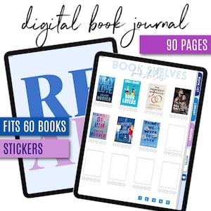 Books and Blues, Digital Book Journal, Goodnotes Planner