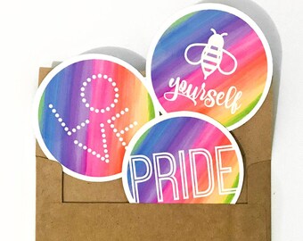 Watercolor Rainbow Vinyl Sticker