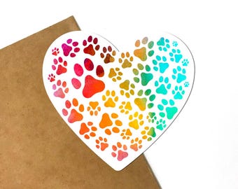 Paw Heart Sticker
