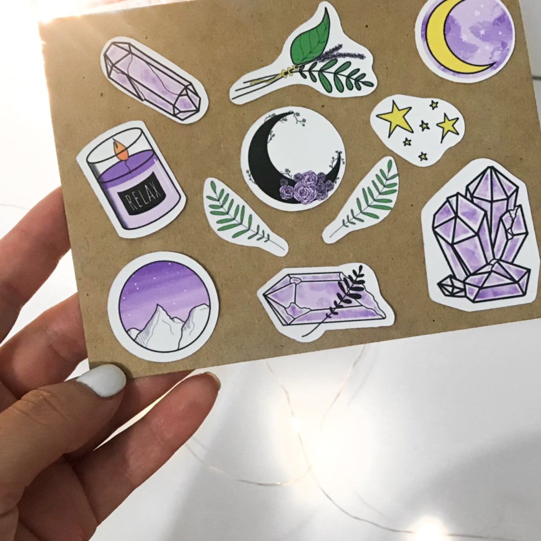 Crystal Sticker Sheet Crystal Love Sticker Sheet, Bullet Journal Planner Stickers - Etsy
