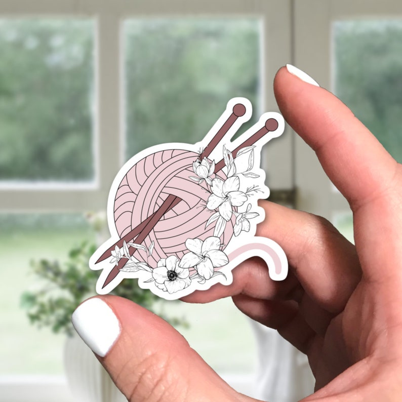 Ball of Yarn Vinyl Sticker Etsy