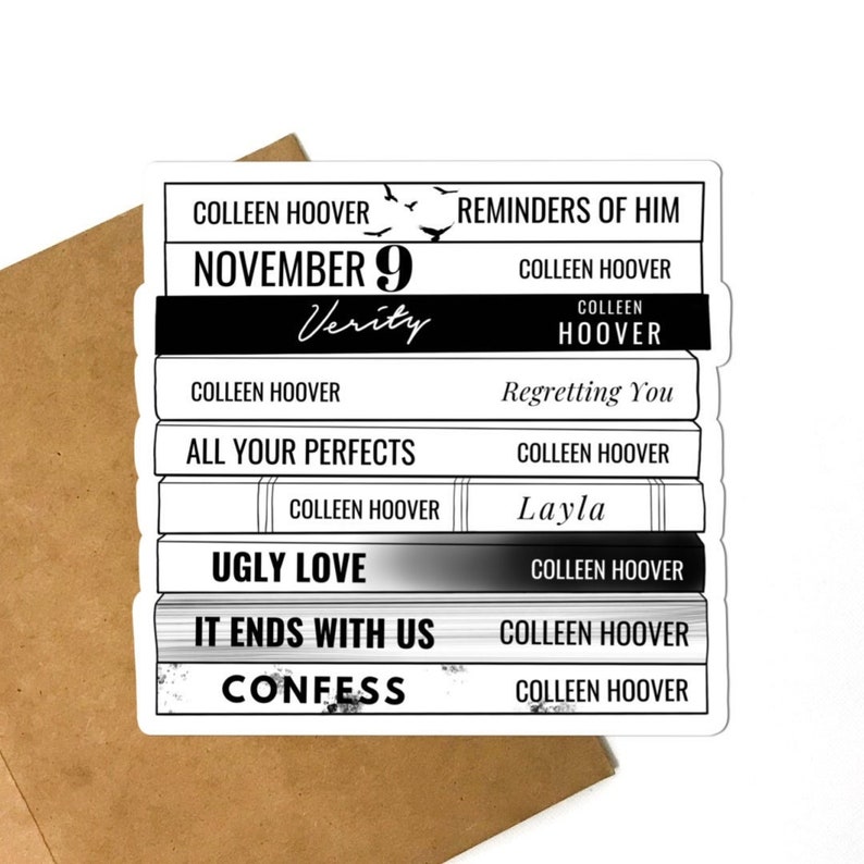 Coho Black and White Book Stack Sticker - Etsy