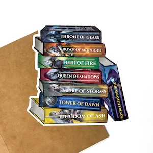 TOG Book Stack Sticker, Throne of Glass Series