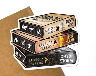 Fourth Wing Book Stack Sticker, The Empyrean