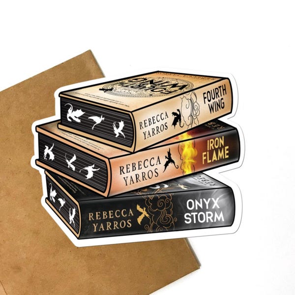 Fourth Wing Book Stack Sticker, The Empyrean