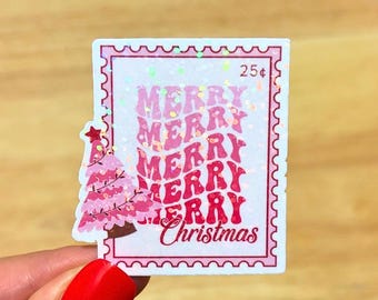Merry Christmas Stamp Sticker