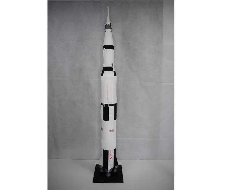 Saturn V 1100 111cm 3ft Rocket Model Spacecraft Etsy UK