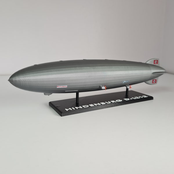 LZ-129 Hindenburg 10 Zoll Maßstab 1:1000 Zusammengebautes Modell 3D-Druck Geschenk Schneller Versand