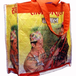 Kolorowa torba typu tote - Torba z recyklingowanego materiału Rice Bag Tote - Fair Trade - Prezent