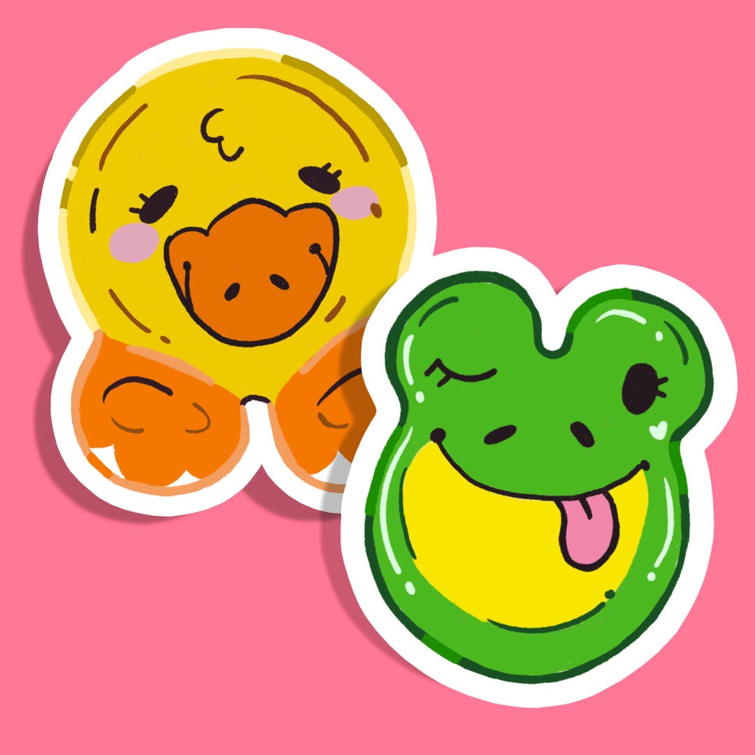 Two Pack Sticker Zoo Pal, Nostalgia Two Pack, Kids Plates, Y2k, Childhood Nostalgia ...