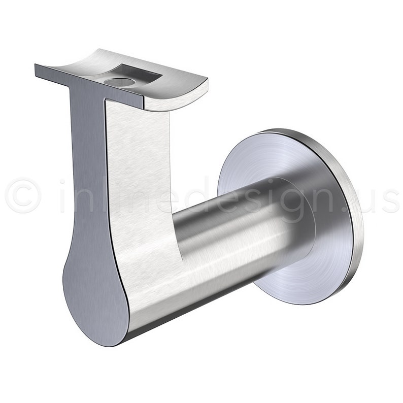 Stainless Steel Handrail Wall Bracket Round Slim by Inline Etsy