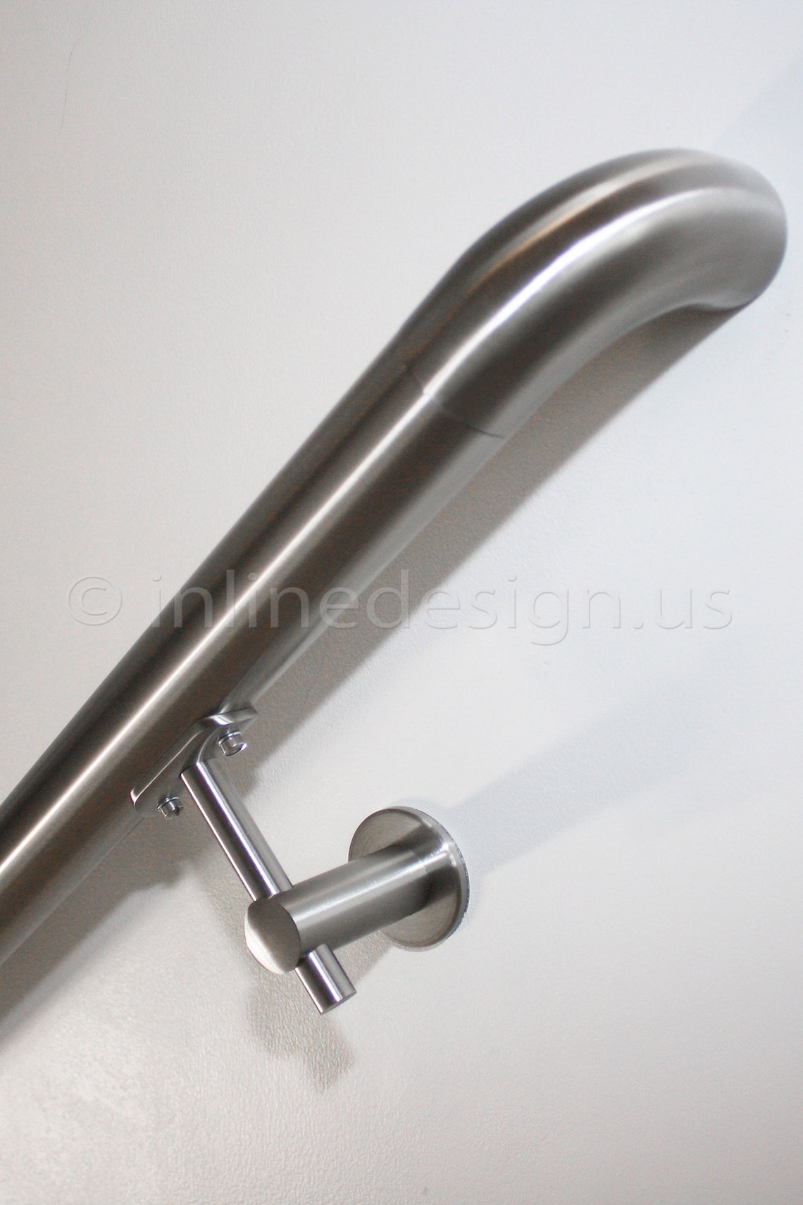 Stainless Steel Handrail Wall Bracket Round for Flat and Round Etsy