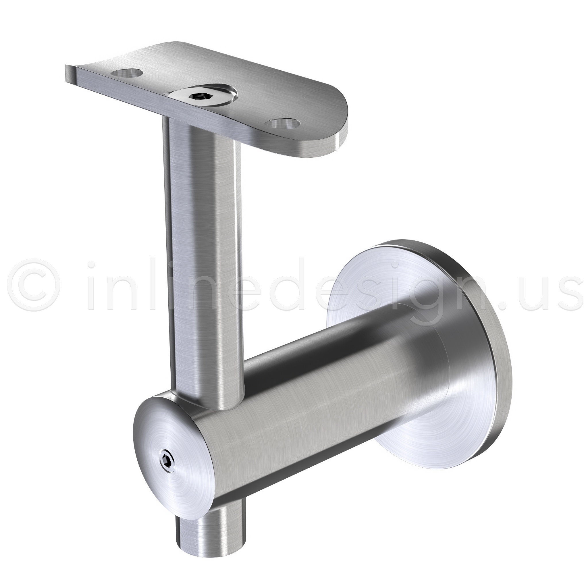 Stainless Steel Handrail Wall Bracket Round for Flat and Round Etsy