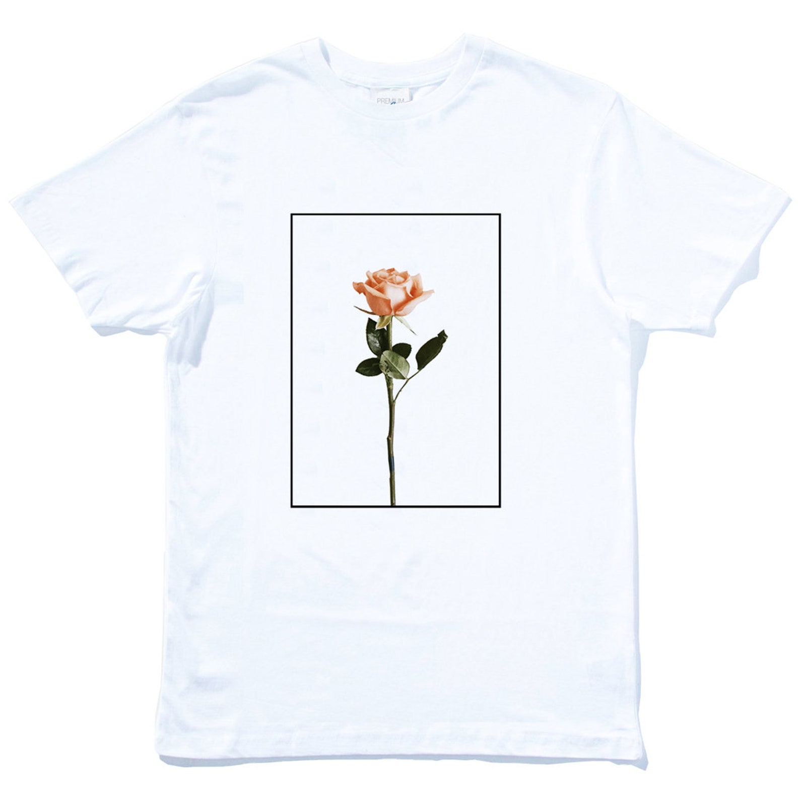 Pink Rose unisex white tee t shirt Gift Shirts graphic design | Etsy