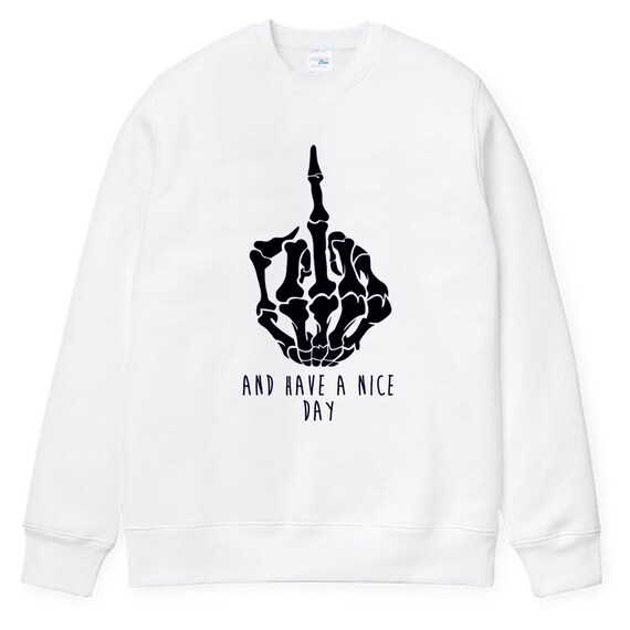 have a nice day skeleton tie dye sweatshirt