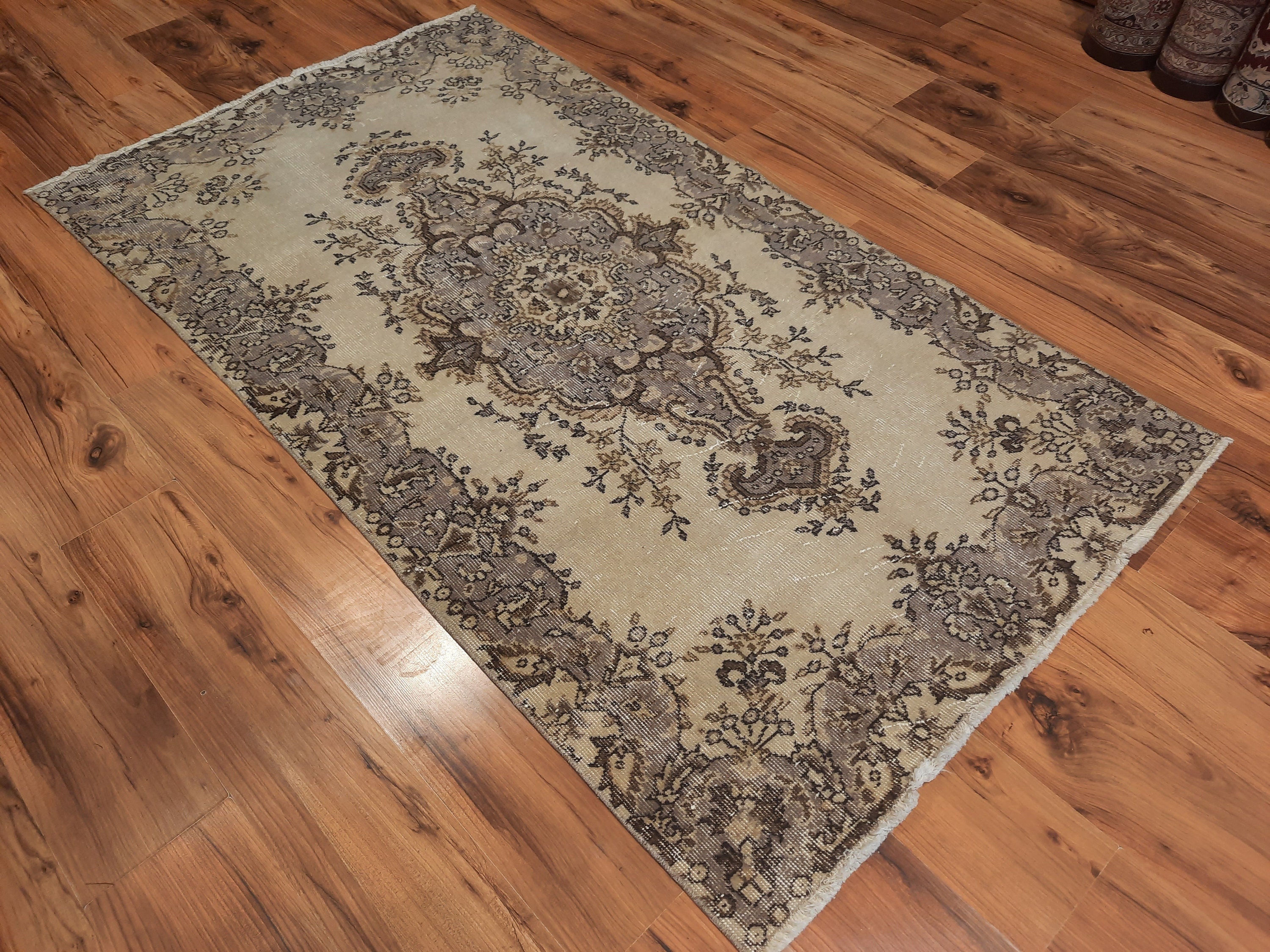 Distressed rug 4x6 entryway rug neutral oushak rug turkish Etsy