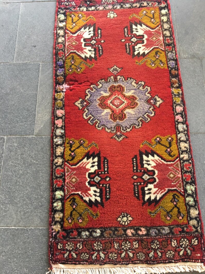 Small Entry Rug Kitchen Floor Mat Small Turkish Rug Bath Mat Etsy