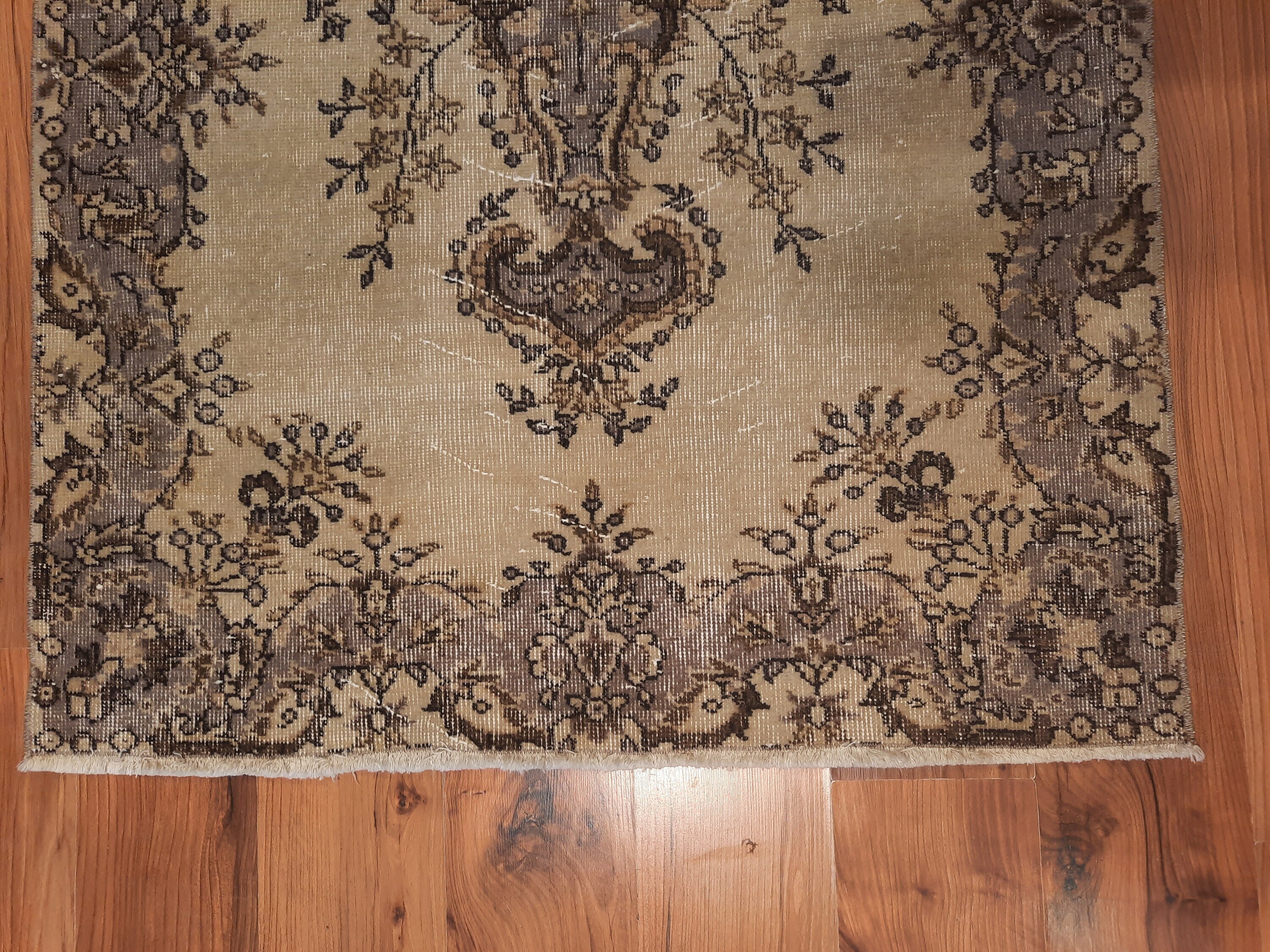 Distressed rug 4x6 entryway rug neutral oushak rug turkish Etsy