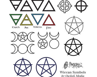Wiccan / Pagan Symbols Clip Art Vector