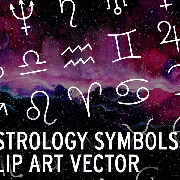 42 Astrology Symbols Clip Art Vector & PNG
