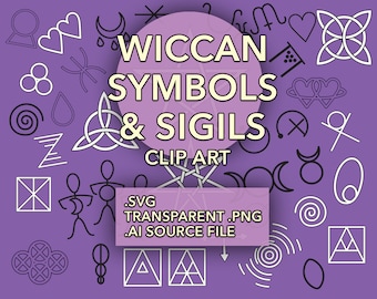 Wiccan Sigils & Symbols Clip Art Vector