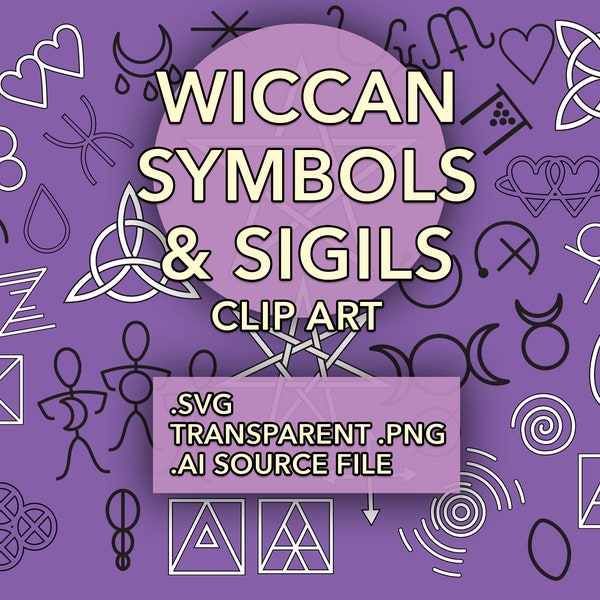 Wiccan Sigils & Symbols Clip Art Vector