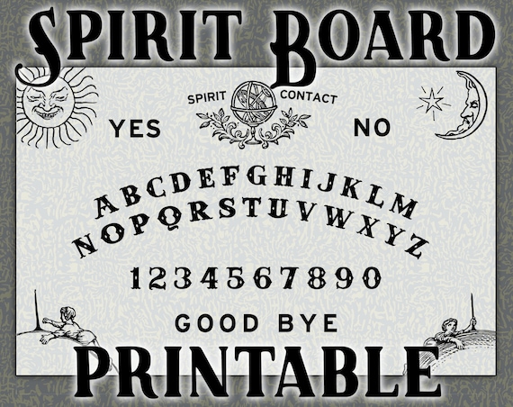 Printable Spirit Board / Ouija Template pdf svg png ai | Etsy