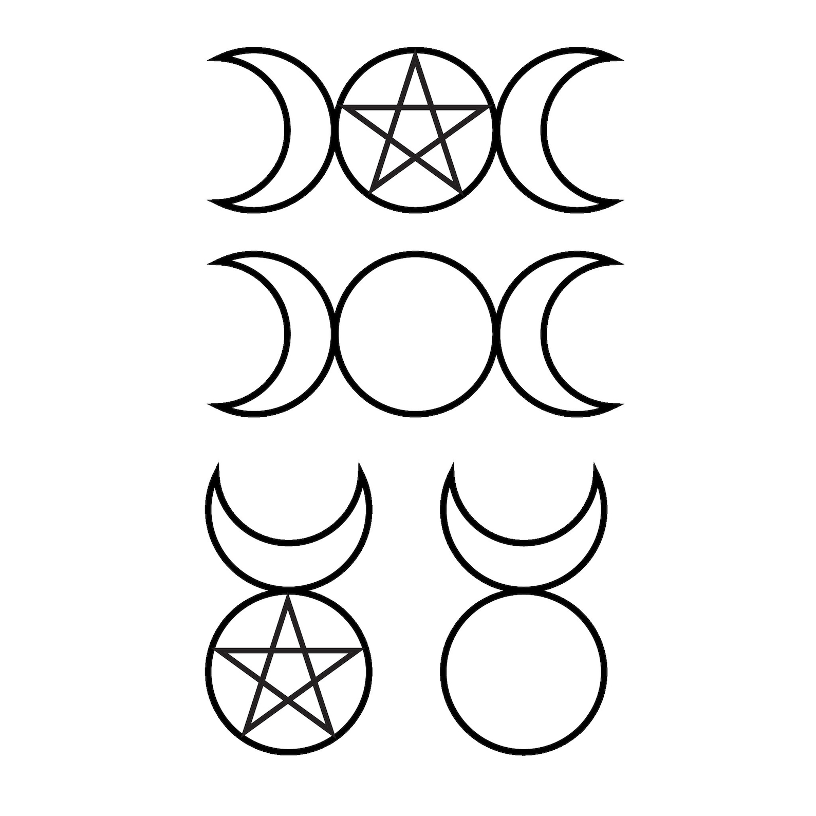 Wiccan / Pagan Symbols Clip Art Vector - Etsy UK