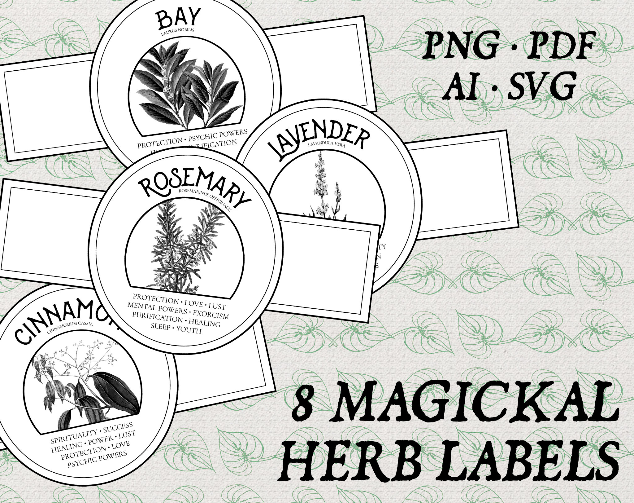 Witchcraft Herb Labels Printable | Etsy
