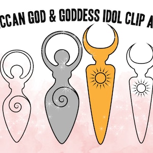 Wiccan God and Goddess Idol Clip Art