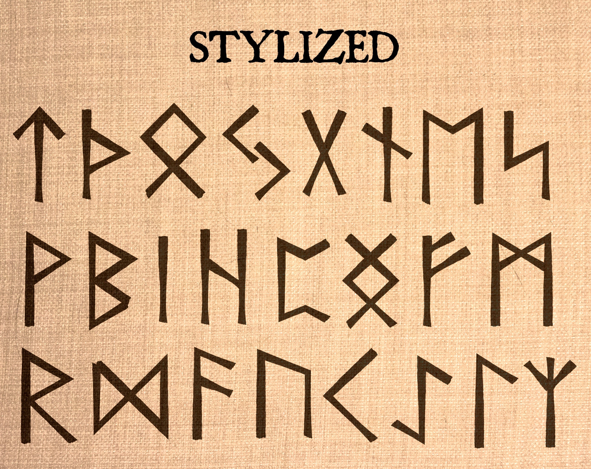 Norse Runes Png Norse Runes Clip Art Vector and PNG - Etsy UK